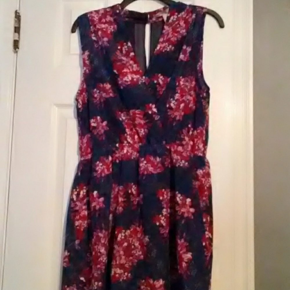 Floral open back dress